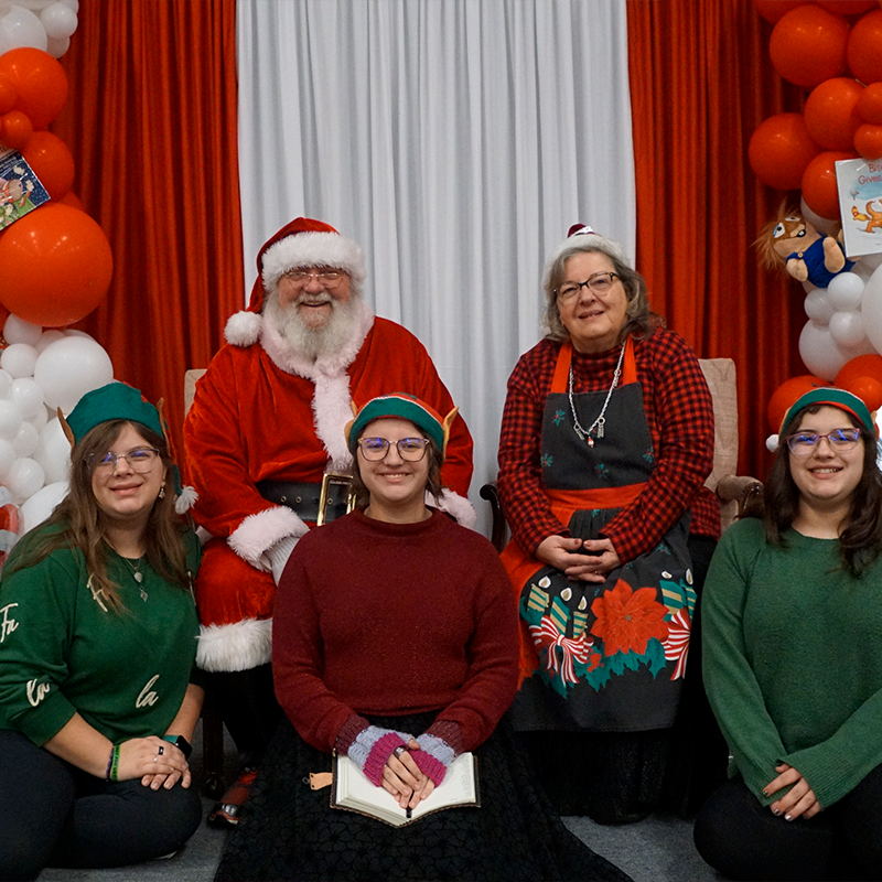 Santa Claus, Mrs. Claus and their elves